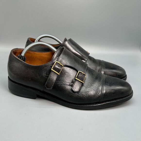 John Lobb William Mens 8.5 Black Leather Dress Shoes Double Monk Strap Slip-On main image 6